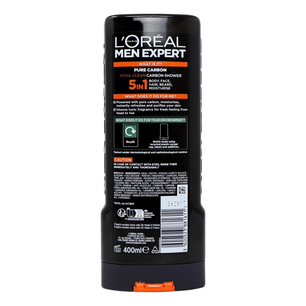 L'Oreal Men Expert Shower Gel 400ml Total Clean Shower