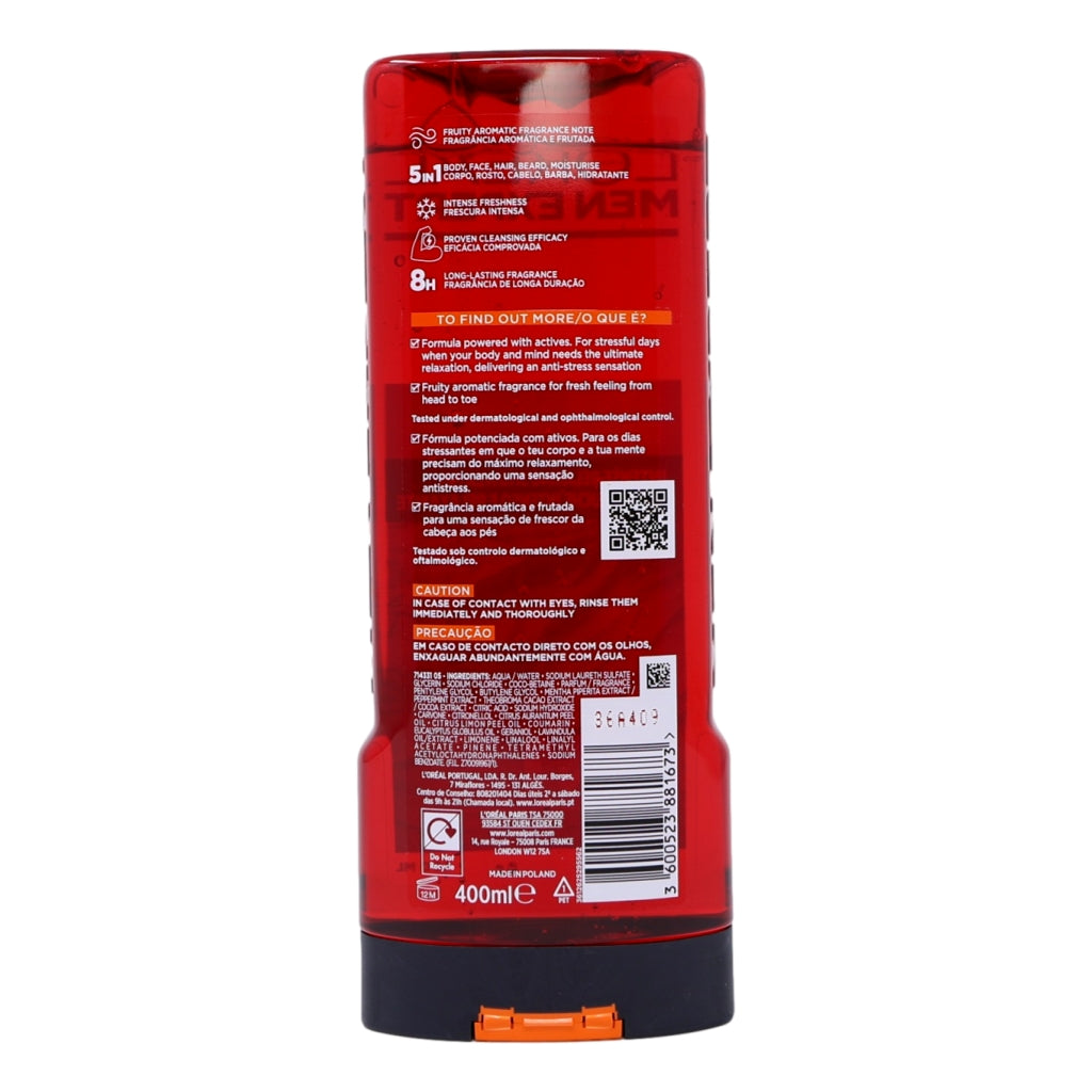 L'Oreal Men Expert Shower Gel 400ml Stress Resist