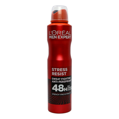 L'Oreal Men Expert stress resist anti-perspirant deodorant on a white background