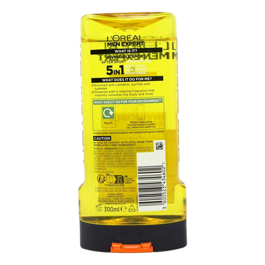 L'Oreal Men Expert Shower Gel 300ml Invincible Sport