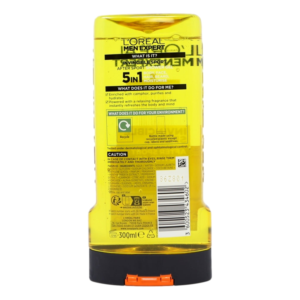 L'Oreal Men Expert Shower Gel 300ml Invincible Sport