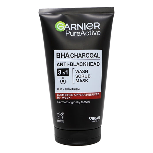 Garnier Pure Active 3in1 150ml Intensive Charcoal Anti-Blackhead Mash
