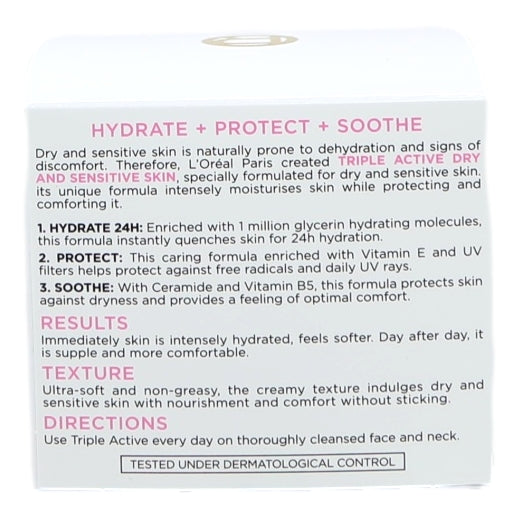 L'Oreal Dermo Expertise Triple Active Day Pot 50ml Dry to Sensitive