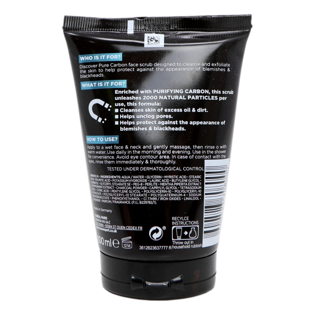 L'Oreal Men Expert Scrub 100ml Charcoal