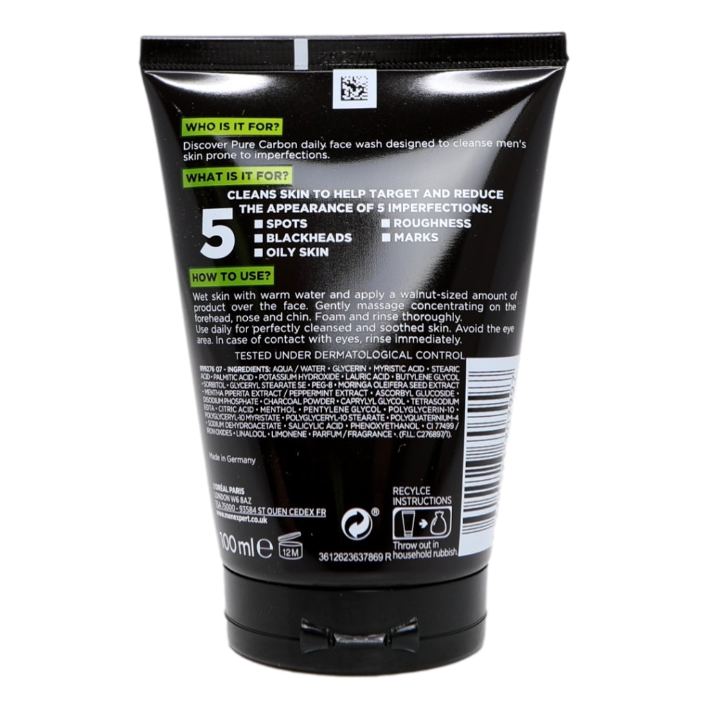 L'Oreal Men Expert Face Wash 100ml Charcoal