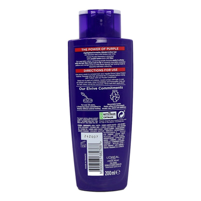 L'Oreal Elvive Shampoo 200ml Colour Protect Anti-Brassiness Purple