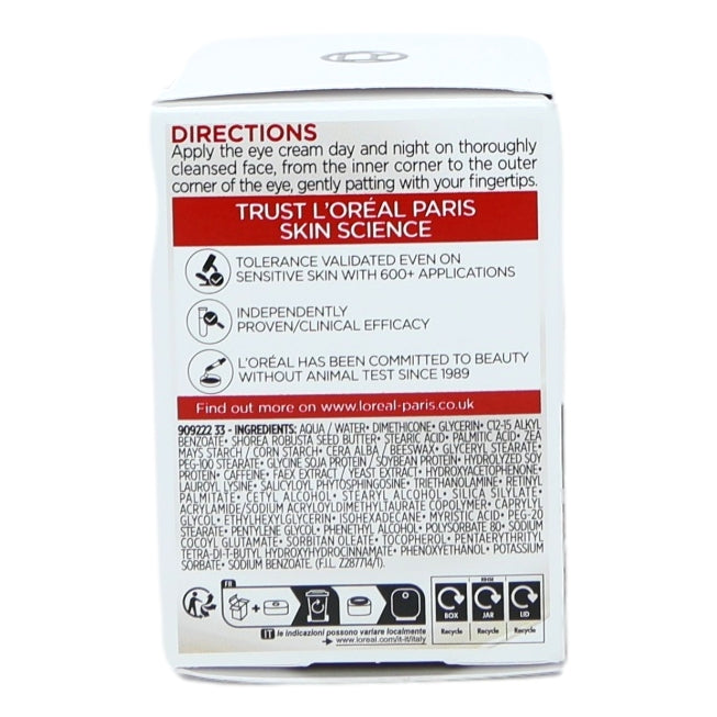 L'Oreal Revitalift Eye Cream 15ml Hydrating