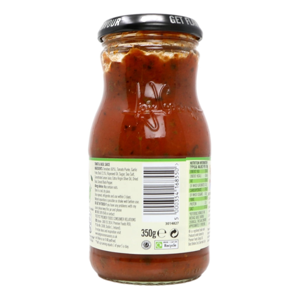 Loyd Grossman Sauce 350g Tomato & Basil