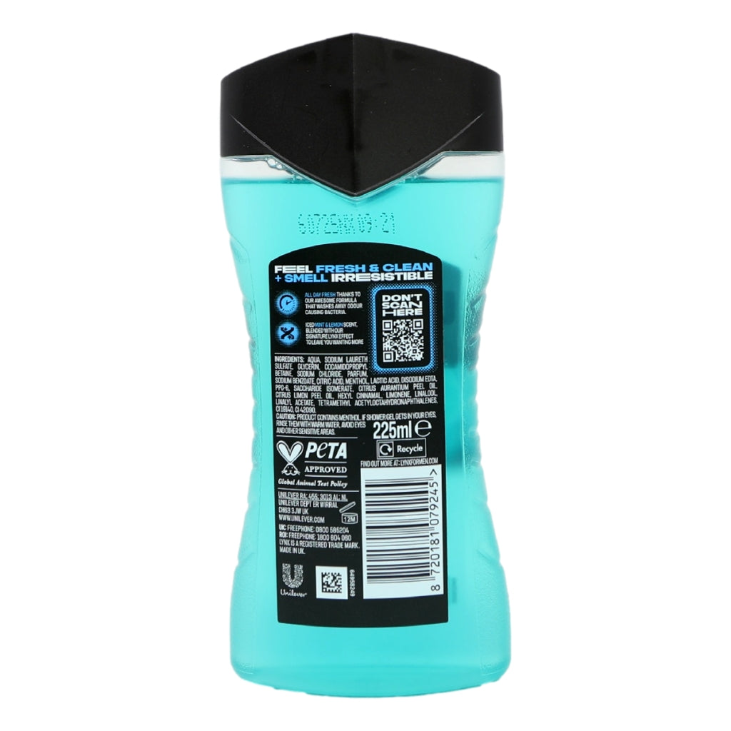 Lynx Shower Gel 225ml Ice Chill