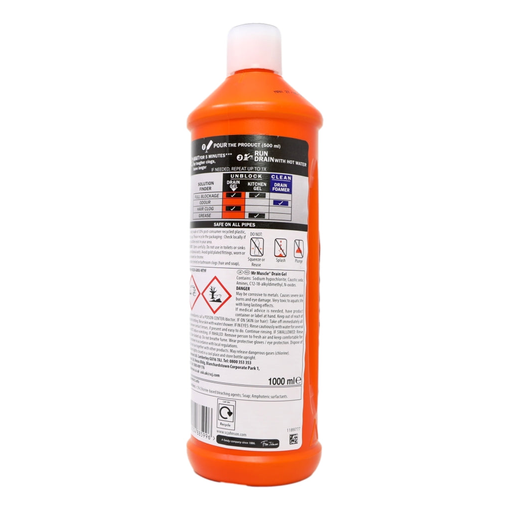 Mr Muscle Sink & Plug 1l Drain Gel