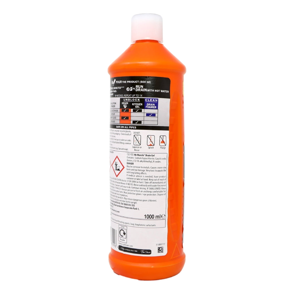 Mr Muscle Sink & Plug 1l Drain Gel