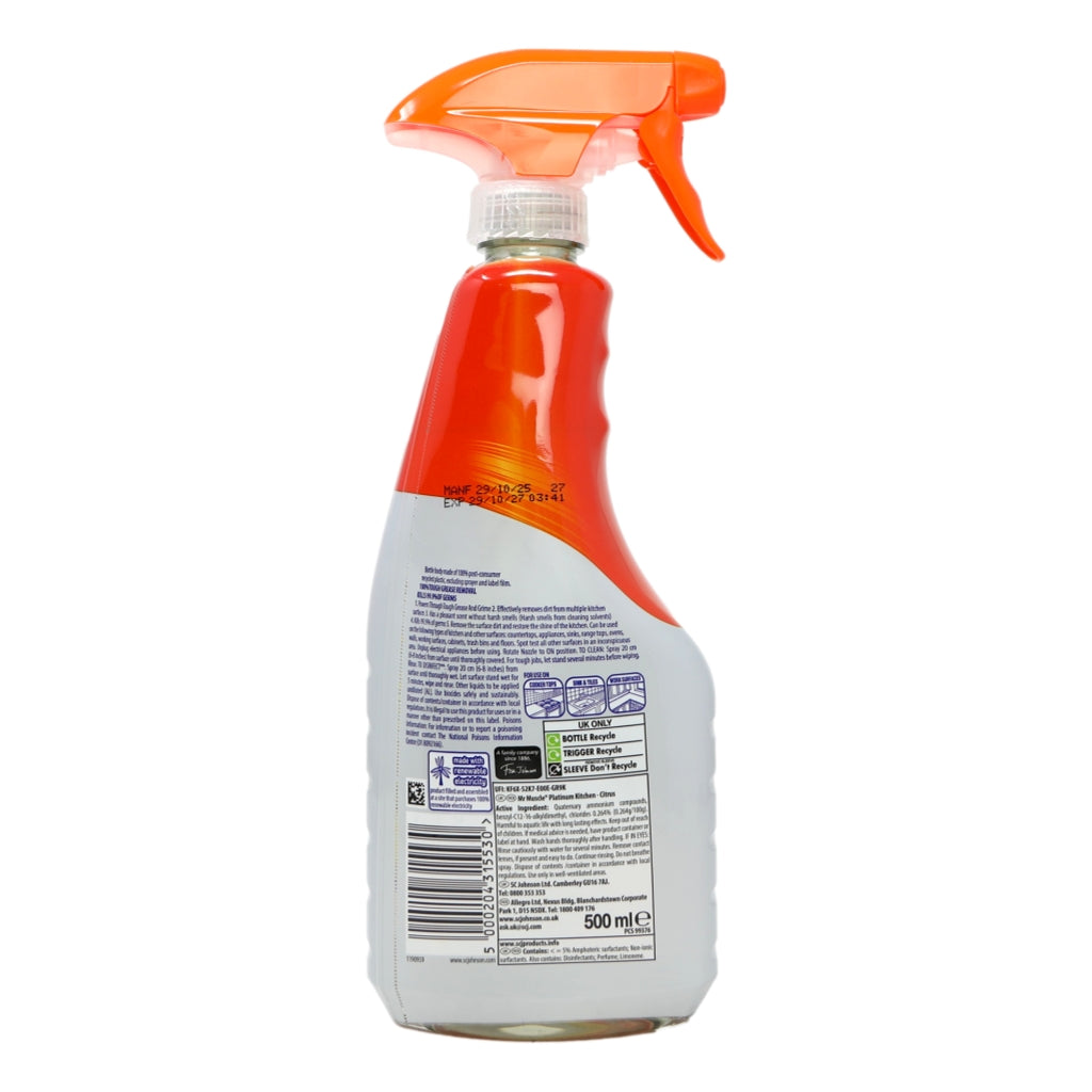 Mr Muscle Platinum Trigger Spray 500ml Kitchen
