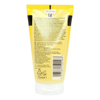 Neutrogena Clear & Soothe Moisturiser 75ml Oil-Free Tumeric