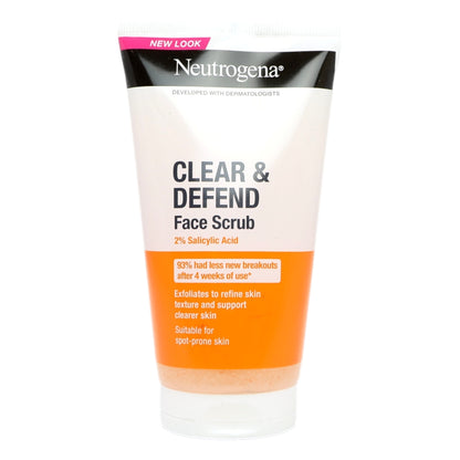 Buy Neutrogena Clear & Defend 150ml Facial Scrub online at Intamarque Wholesale – Trusted FMCG distributor