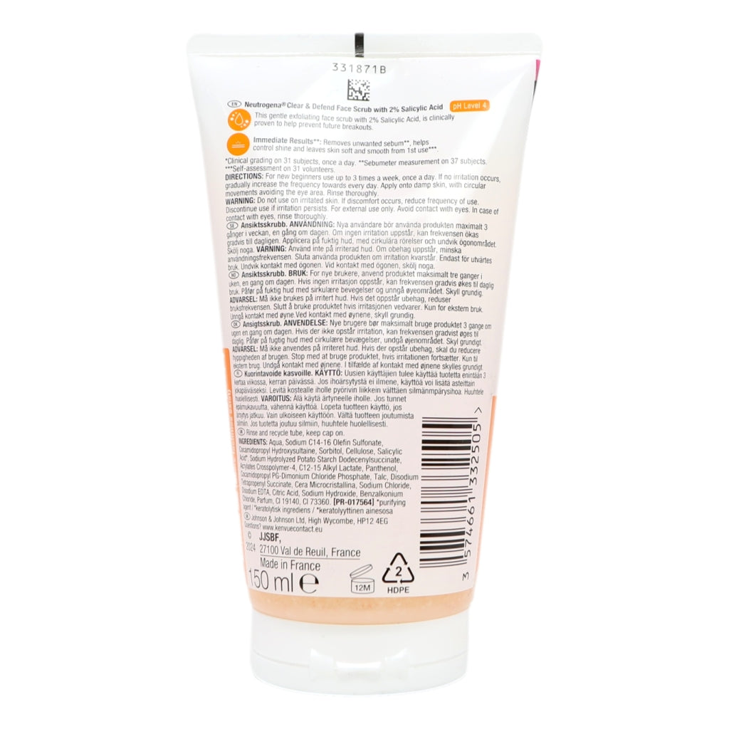 Neutrogena Clear & Defend 150ml Facial Scrub