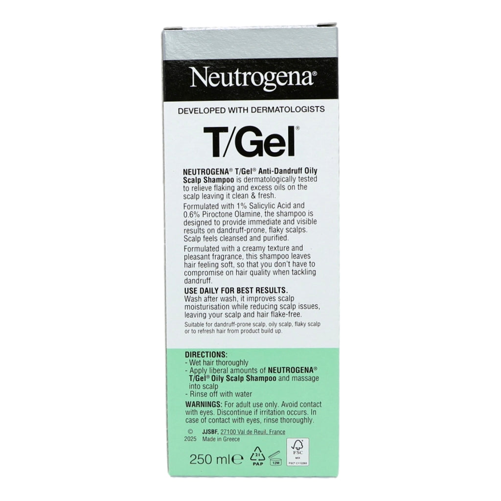 Neutrogena T-Gel Shampoo 250ml Anti-Dandruff & Oily Scalp