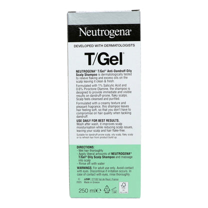 Neutrogena T-Gel Shampoo 250ml Anti-Dandruff & Oily Scalp