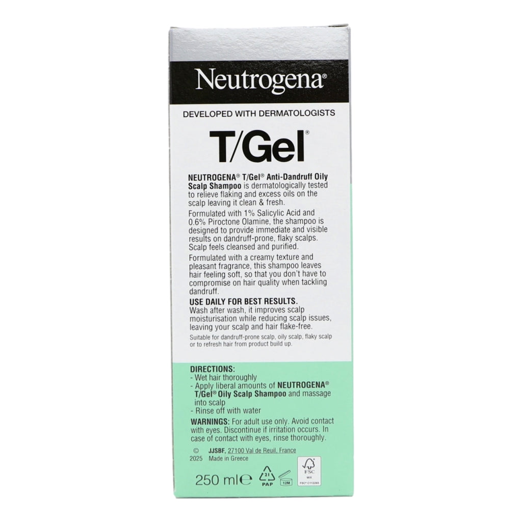 Neutrogena T-Gel Shampoo 250ml Anti-Dandruff & Oily Scalp