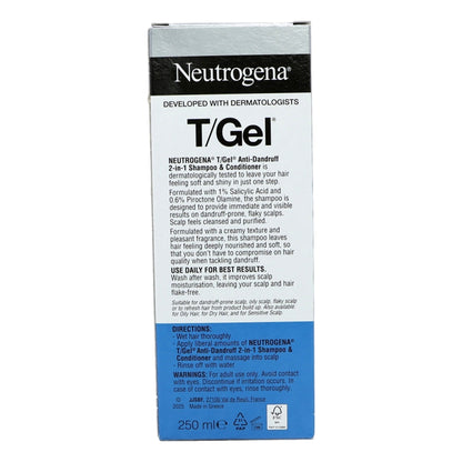 Neutrogena T-Gel Shampoo + Conditioner 250ml Anti-Dandruff