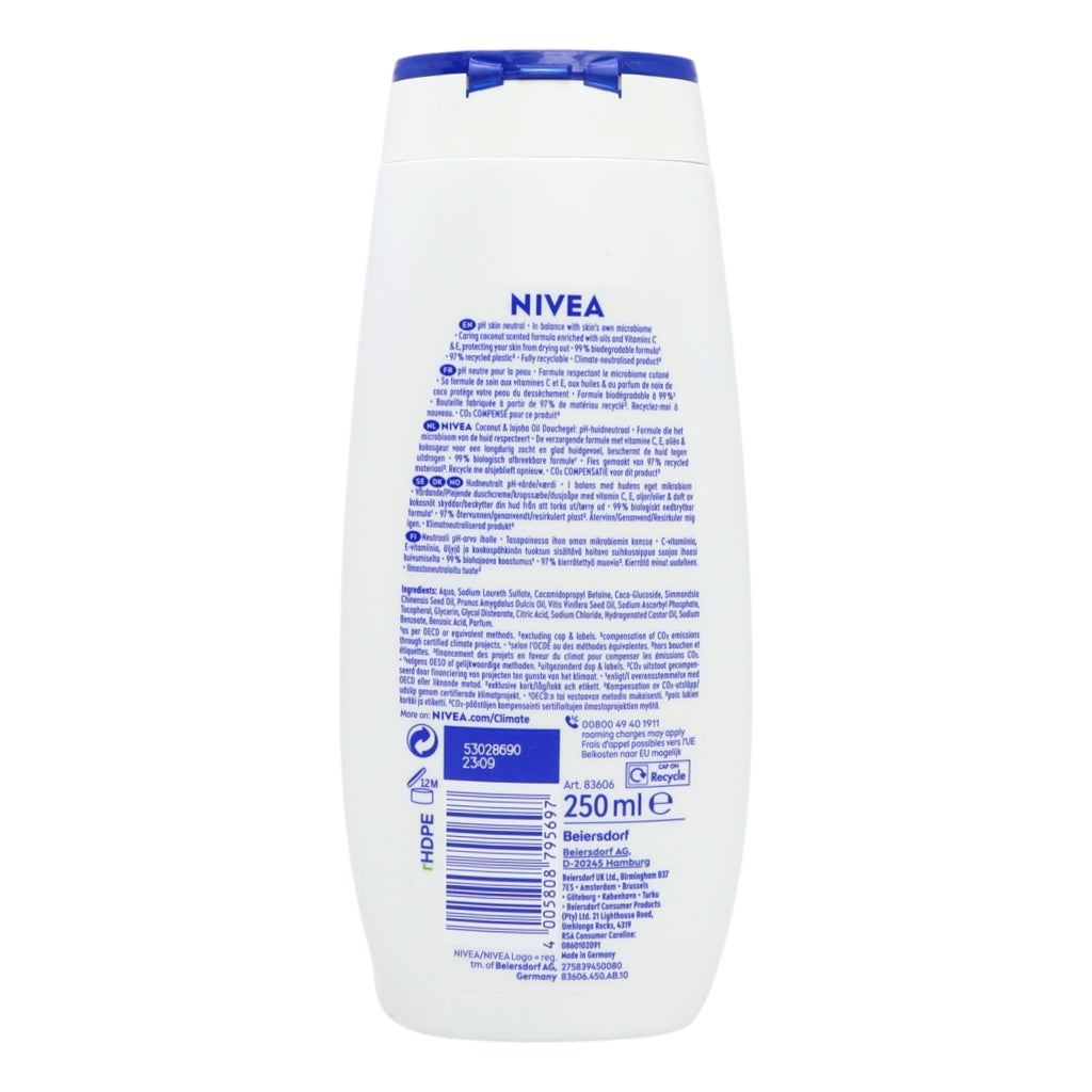 Nivea Shower 250ml Indulgent Moisture Coconut