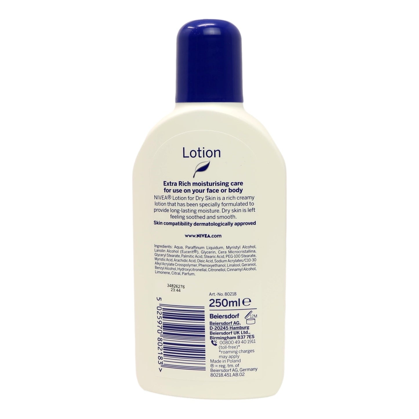 Nivea Lotion 250ml Dry Skin