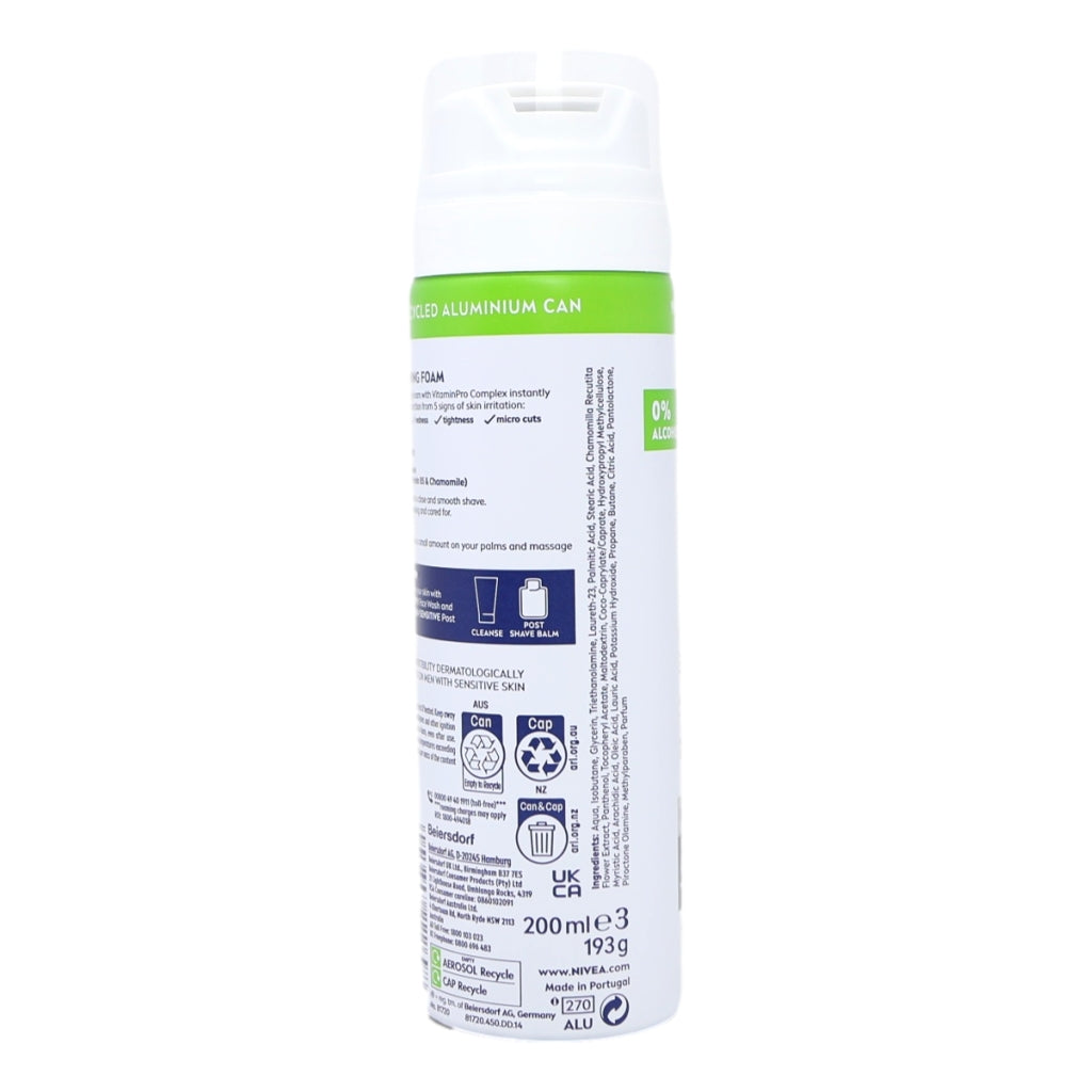 Nivea Shave Foam 200ml For Men Sensitive