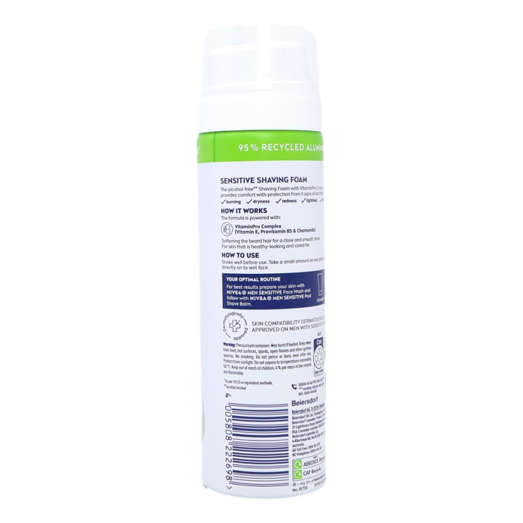 Nivea Shave Foam 200ml For Men Sensitive