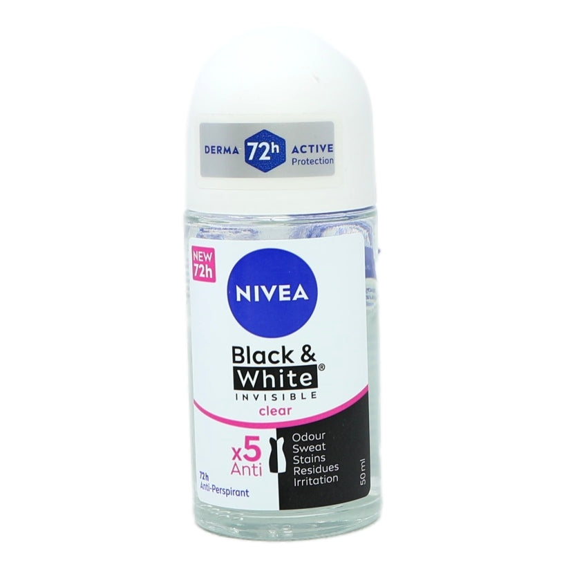 Nivea Roll On 50ml Black & White Invisible for Women