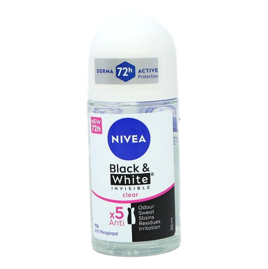 Nivea Roll On 50ml Black & White Invisible for Women