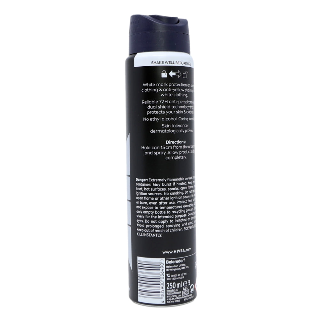 Nivea Deo 250ml Black & White Invisible For Men