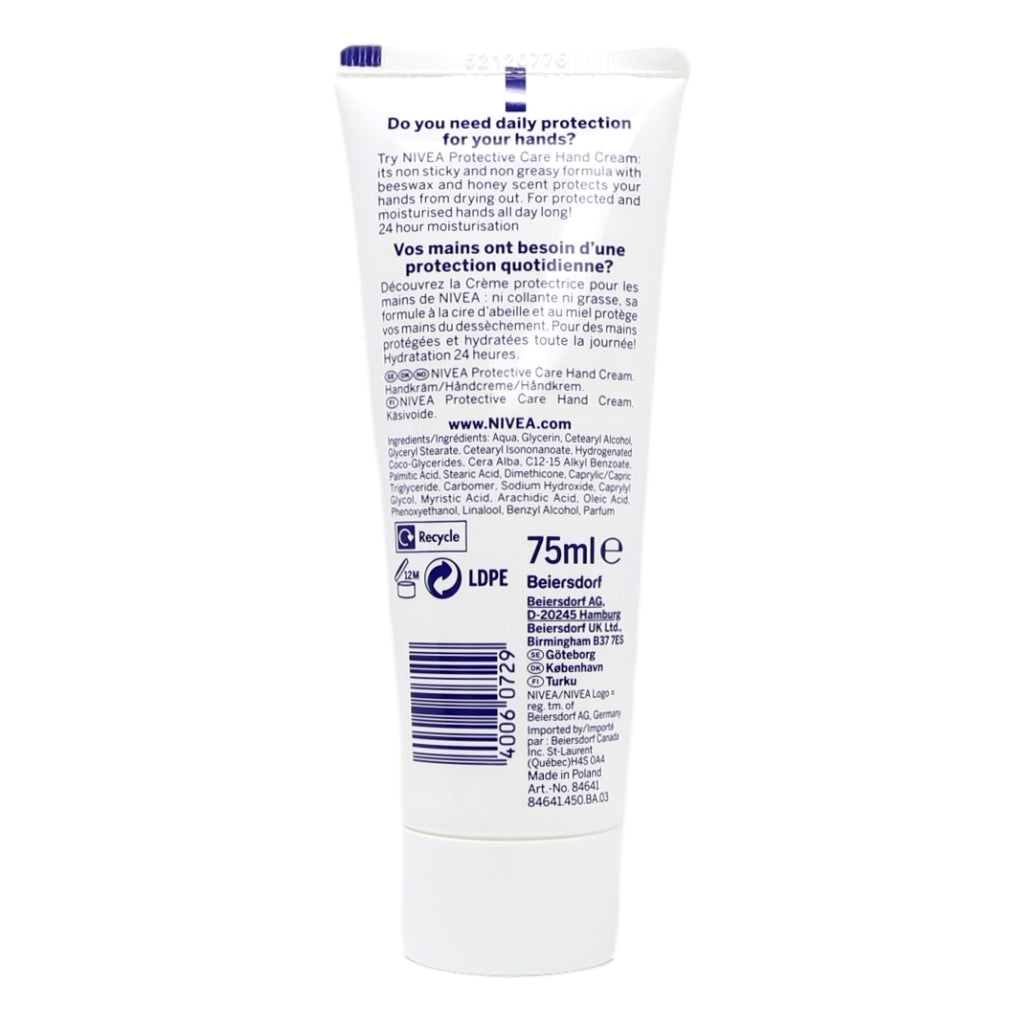 Nivea Hand Cream 75ml Protective Care Beeswax