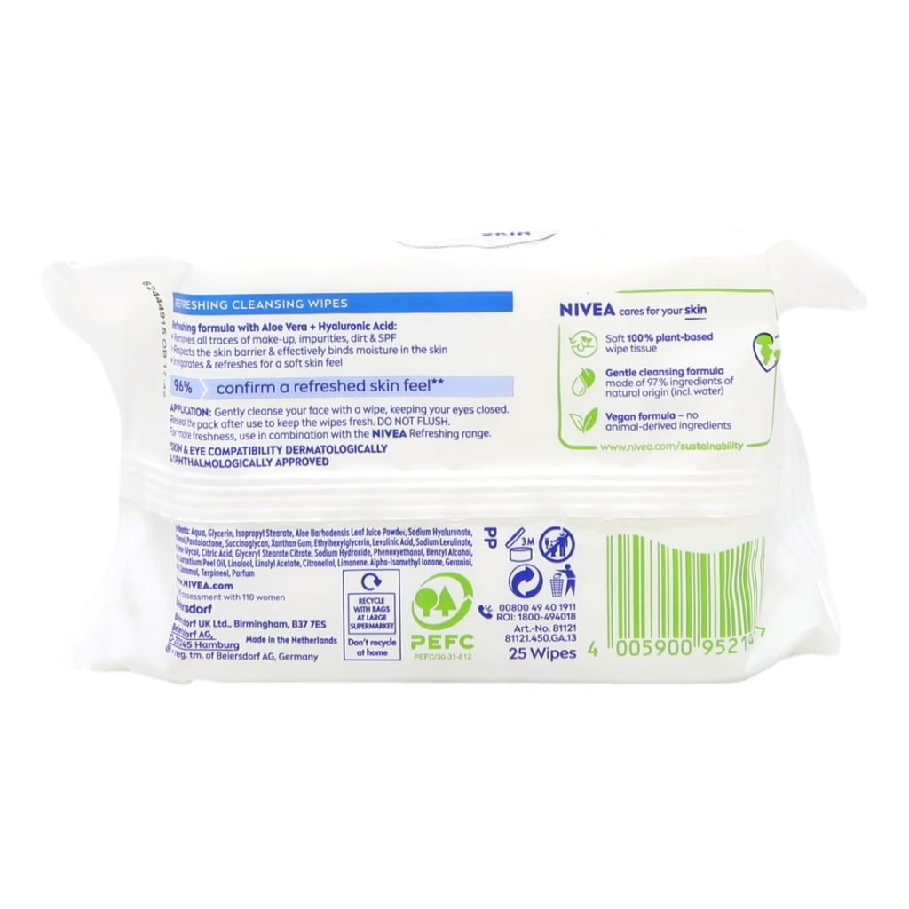 Nivea Wipes Biodegradable 25s Normal Skin