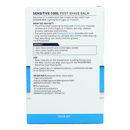 Nivea Aftershave Balm 100ml Sensitive Cool