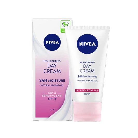 Buy Nivea Nourishing Day Cream 50ml Dry/Sensitive Spf15 online at Intamarque Wholesale – Trusted FMCG distributor