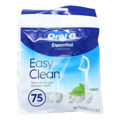 Oral B Essential Floss Picks 75s Easy Clean