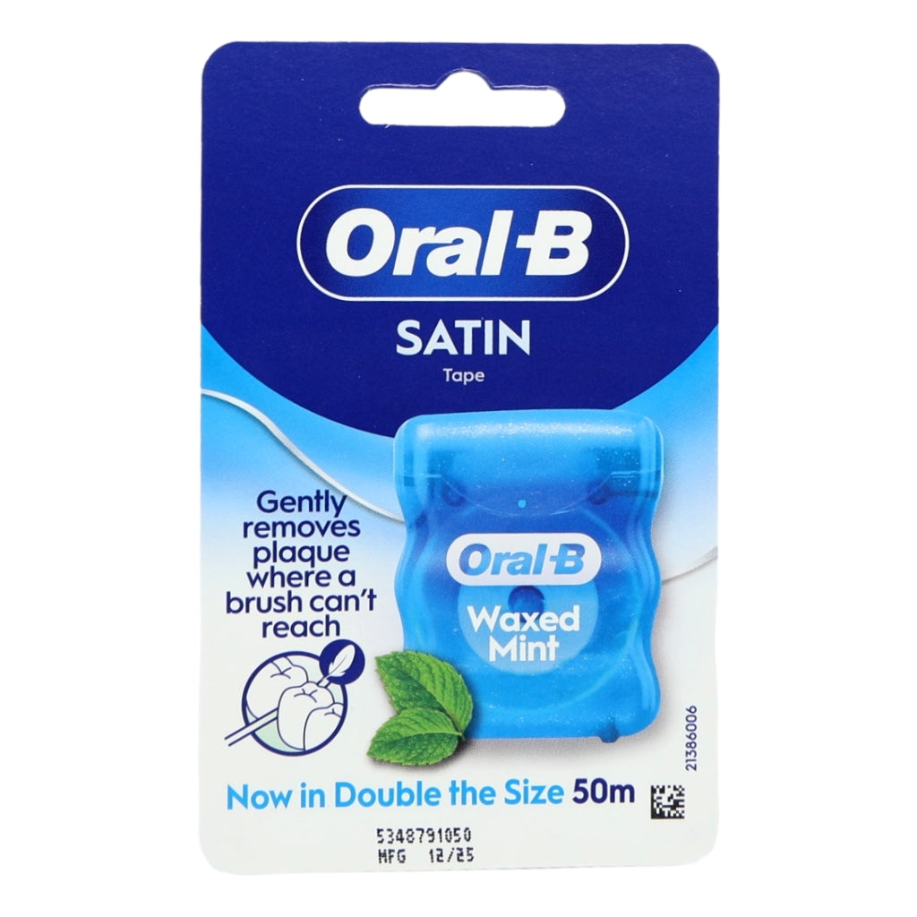 Oral B Dental Floss 50m Satin Tape NEW