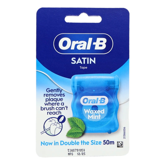Oral B Dental Floss 50m Satin Tape NEW