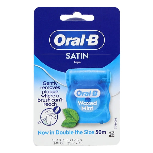 Oral B Dental Floss 50m Satin Tape NEW
