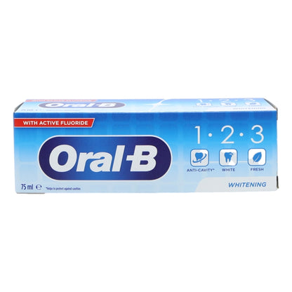 Oral B Toothpaste 123 75ml Whitening