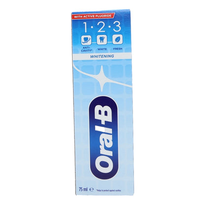 Oral B Toothpaste 123 75ml Whitening