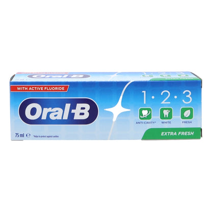 Oral B Toothpaste 123 75ml Extra Fresh