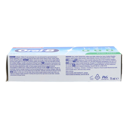 Oral B Toothpaste 123 75ml Extra Fresh