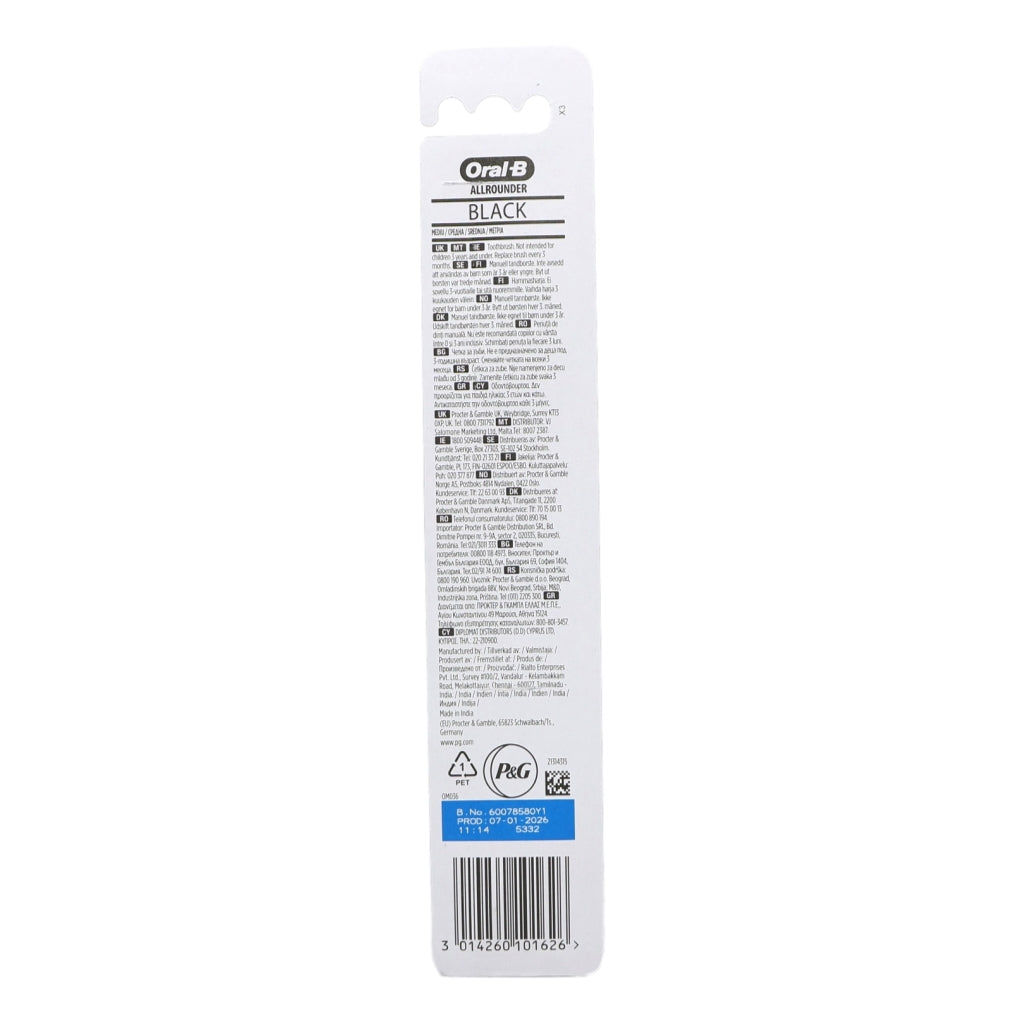Oral B Toothbrush AA Clean Black 40 Medium