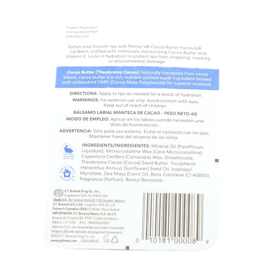 Buy Palmer's Cocoa Butter Formula Lip Balm 4g SPF15 Original online at Intamarque Wholesale – Trusted FMCG distributor