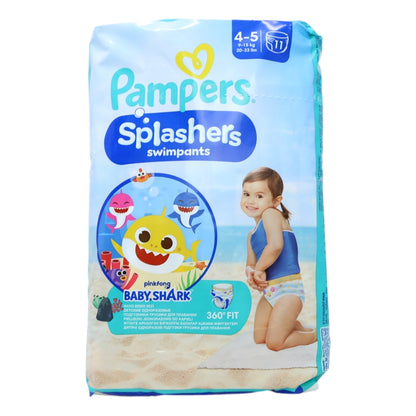 Pampers Splashers Swim Pants 11s Size 4 Baby Shark
