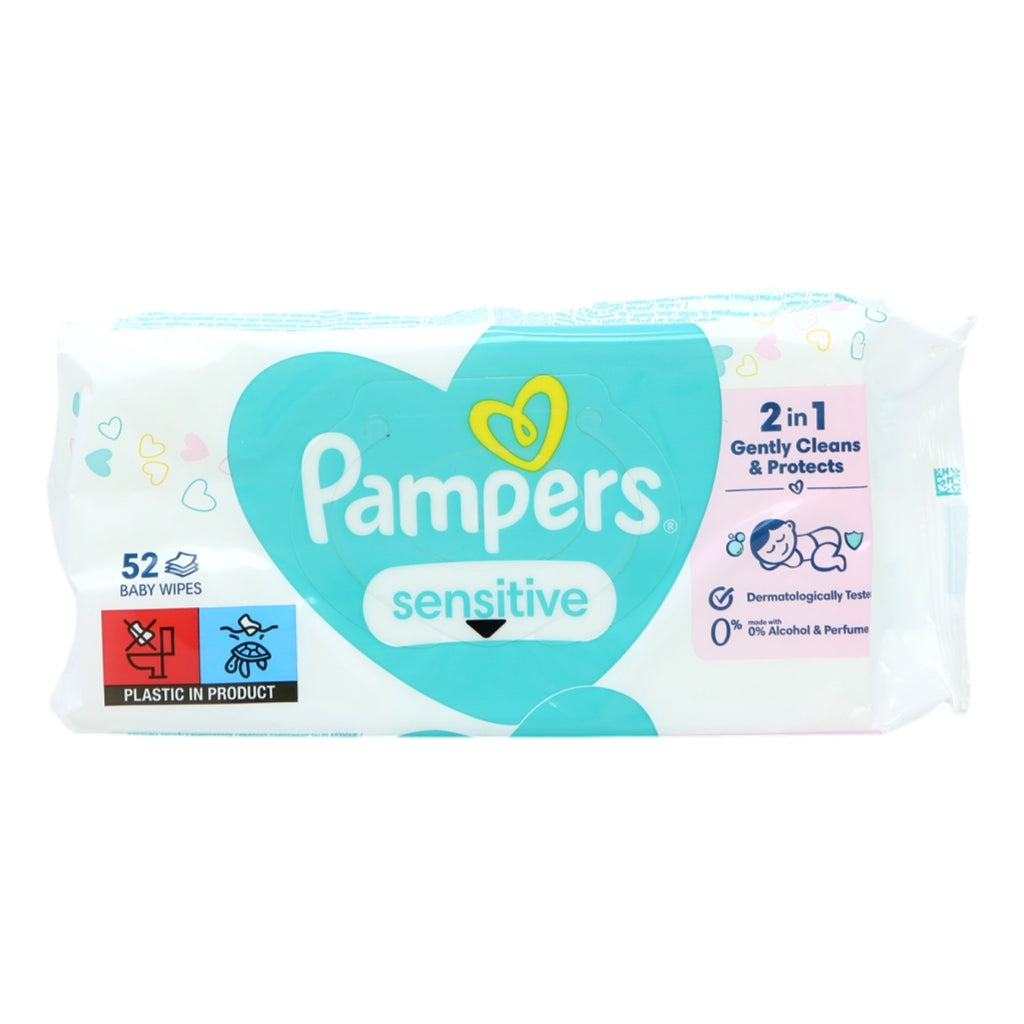 Pampers Baby Wipes 52s Sensitive