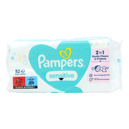 Pampers Baby Wipes 52s Sensitive