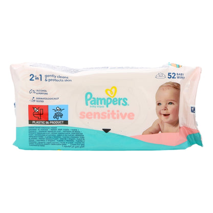 Pampers Baby Wipes Sensitive Mega Pack (12x52s)