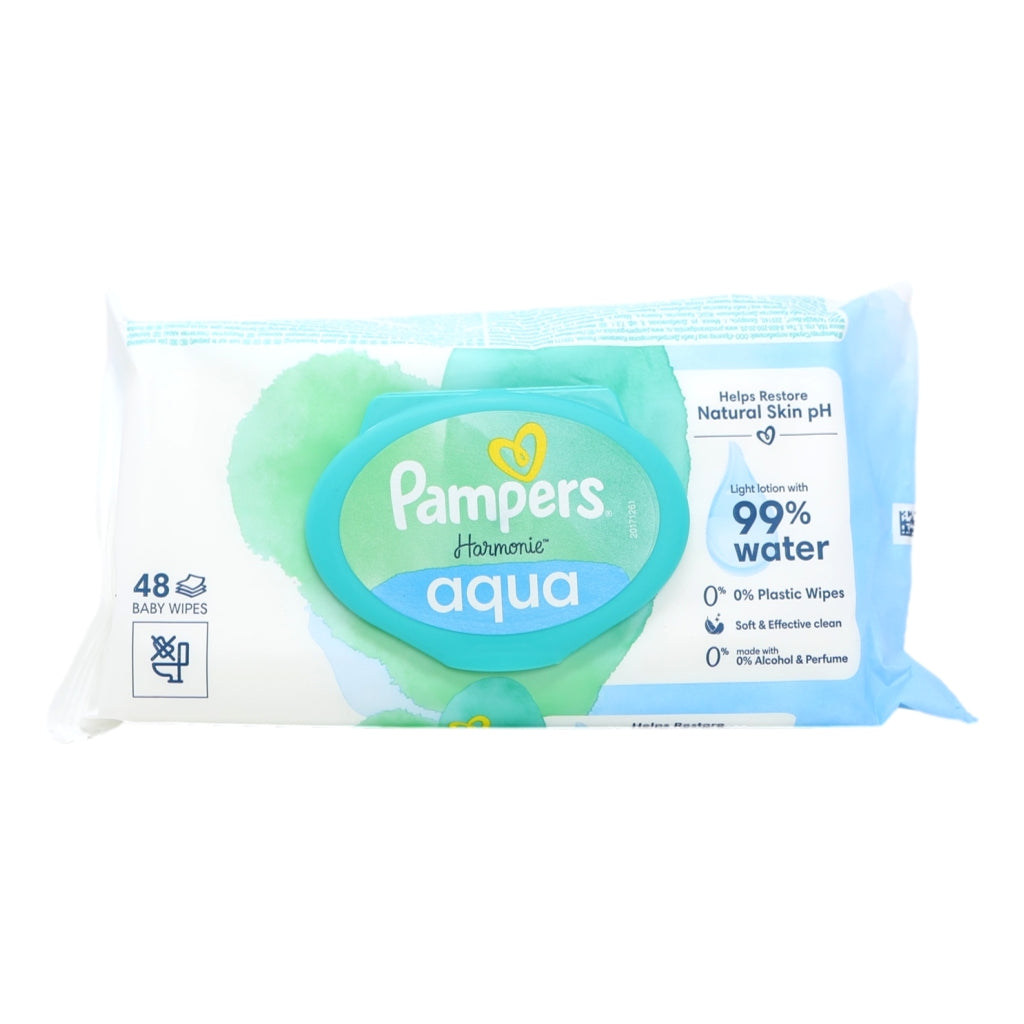 Pampers Baby Wipes Harmonie 48s Aqua