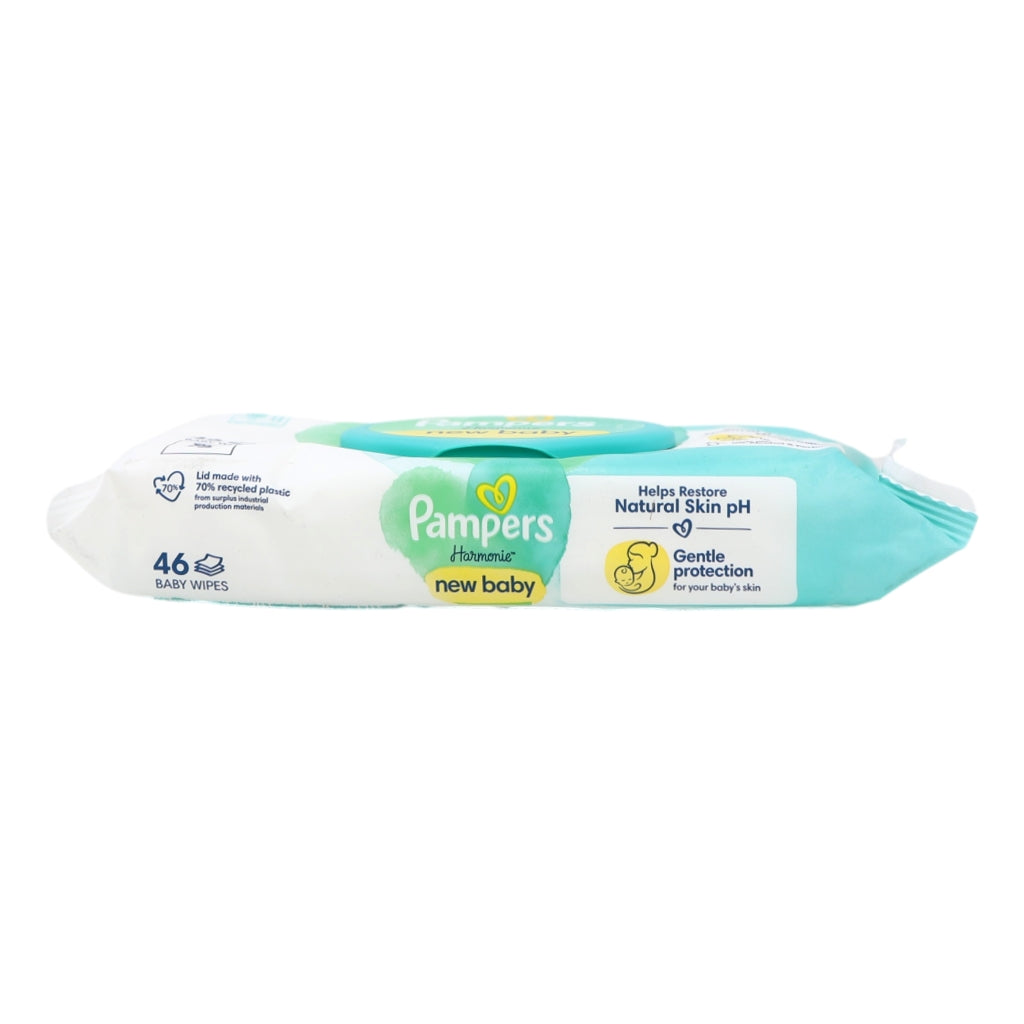 Pampers Baby Wipes Harmonie 46s Aqua New Baby